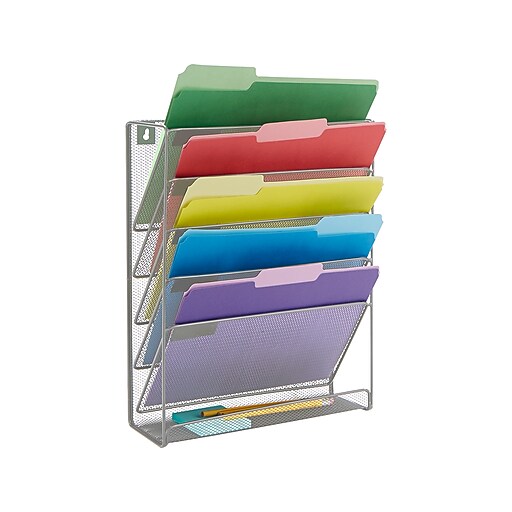Mind Reader Mesh Wall Organizer, Silver (MAGSTACKSIL) at Staples