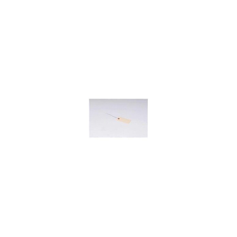 #4 4 1/4" x 2 1/8" 13 Pt. Manila Shipping Tags - Pre-Wired (1000/case) image 1