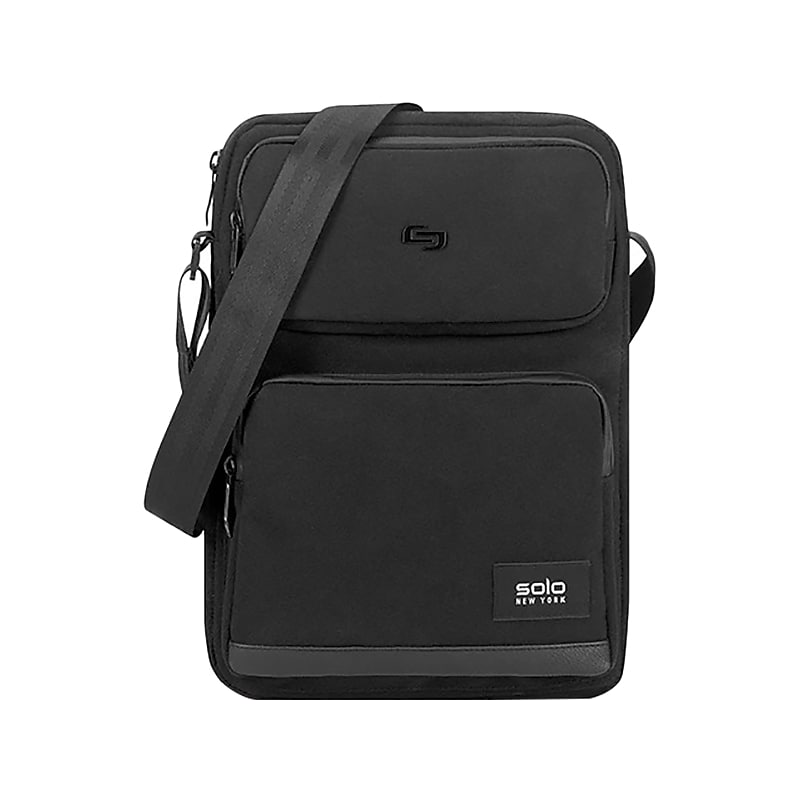 Solo  Ludlow Universal Sling Bag for 12.9-Inch Tablets - Polyester - Zipper - Adjustable Shoulder Strap - Black