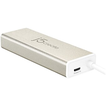 j5create 3-Port USB-C Hub, Silver (JCH347)