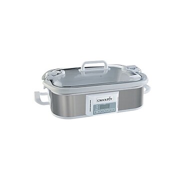 Crockpot 3.5 Quart Programmable Casserole Crock Slow Cooker Silver (SCCPCCP350-SS)