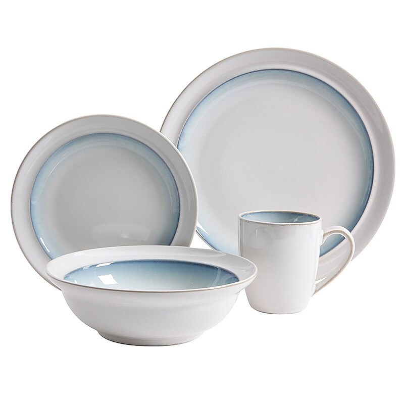 Gibson Elite Lawson 16 Piece Dinnerware Set, Teal 93597339M image 1