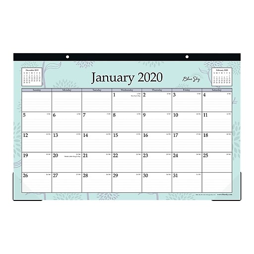 Shop Staples for 2020 Blue Sky 11" x 17" Desk Pad Calendar, Rue Du