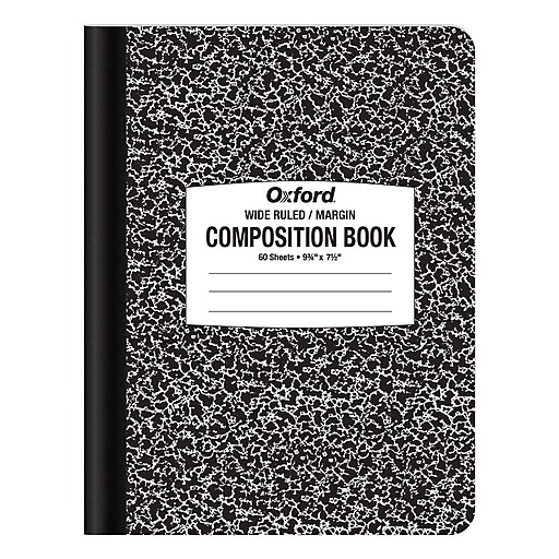 Shop Staples for Oxford Recycled Composition Notebook, Black, 93/4" x