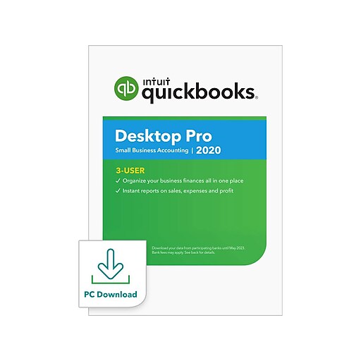 Shop Staples for Intuit QuickBooks Desktop Pro 2020 for 3 Users