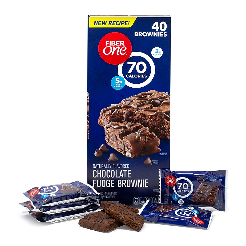 Fiber One Chocolate Fudge Brownie Bar, 0.88 oz., 40 Bars/Box (220-00454) image 1