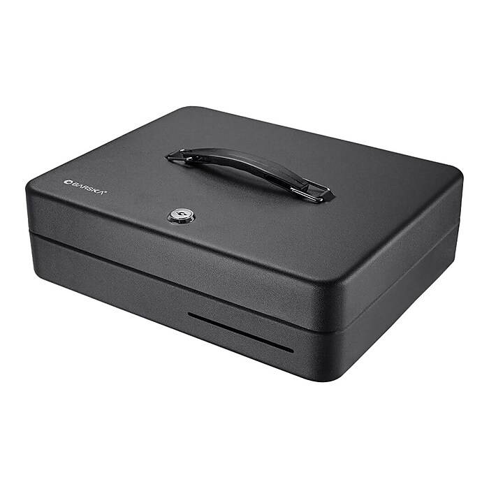BARSKA Standard Cash Box, Black (CB13052) | Staples