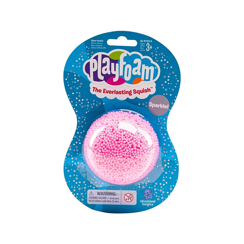 Playfoam Jumbo Pod Sparkle, Pink, 12/Set (9722) image 1