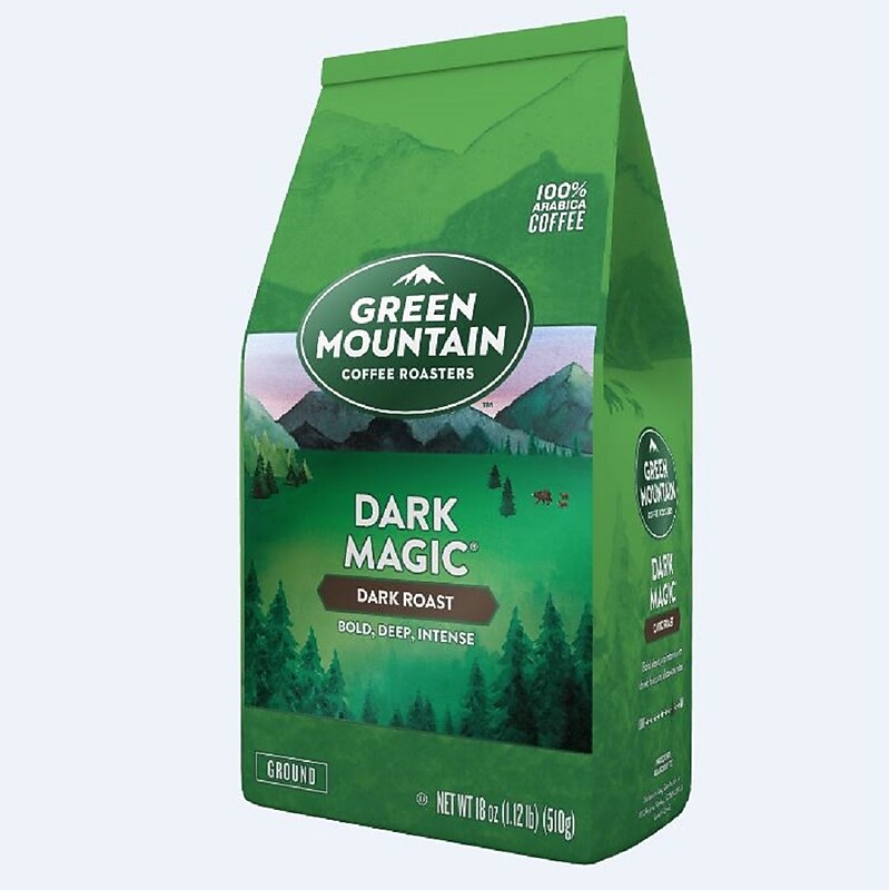 Green Mountain Dark Magic Ground Coffee, Dark Roast, 18 oz. (611247371343) image 1