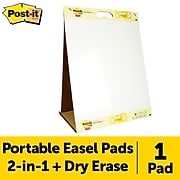 Post-it® Super Sticky Tabletop Easel Pad with Dry Erase Surface, 20" x 23", White (563DE)