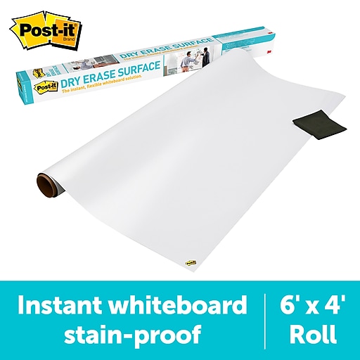 Post-it® Super Sticky Dry Erase Surface, 4' x 6' (DEF6x4)