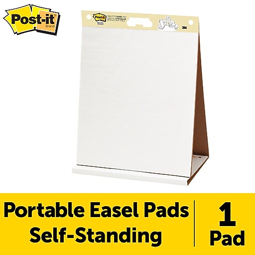 Postit® Tabletop Easel Pad, 20" x 23", Unruled, Plain White, EA