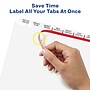 Avery Big Tab Print & Apply Label Blank Dividers, 8-Tab, Clear, 5/Set (11493)~#|#~sp64188495_sc7