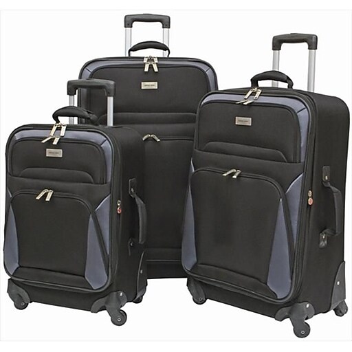 Geoffrey Beene Brentwood 3Piece Spinner Luggage Set, Black (GB8663