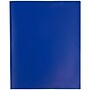JAM Paper POP 2-Pocket Plastic Folders with Fastener, Deep Blue, 6/Pack (313525335)~#|#~sp64340074_sc7