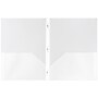 JAM Paper POP 2-Pocket Plastic Folders with Metal Prongs Fastener Clasps, Clear, 6/Pack (382ECcldd)~#|#~sp64340156_sc7