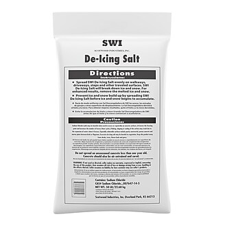 Scotwood Industries Rock Salt Ice Melt, Melts to 25 Degrees, 50 lbs. Bag (SWO50BRS/50BRSC)