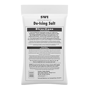 Scotwood Industries Rock Salt Ice Melt, Melts to 20 Degrees, 50 lbs. Bag (SWO50BRS/50BRSC)