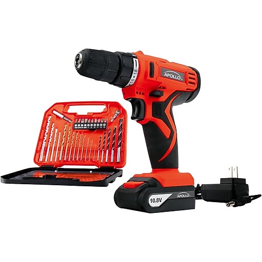 Apollo Tools 10.8V LithiumIon Cordless Drill with 30Piece Accessory