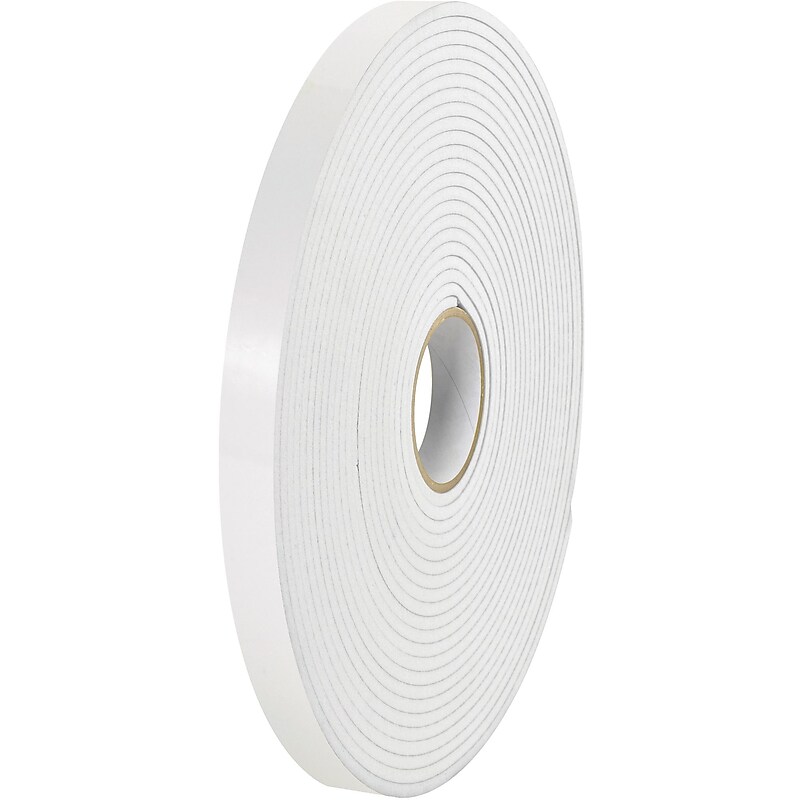 Tape Logic® Removable Double Sided Foam Tape, 1/16", 1" x 36 yds., White, 2/Case (T9555902PK) image 1