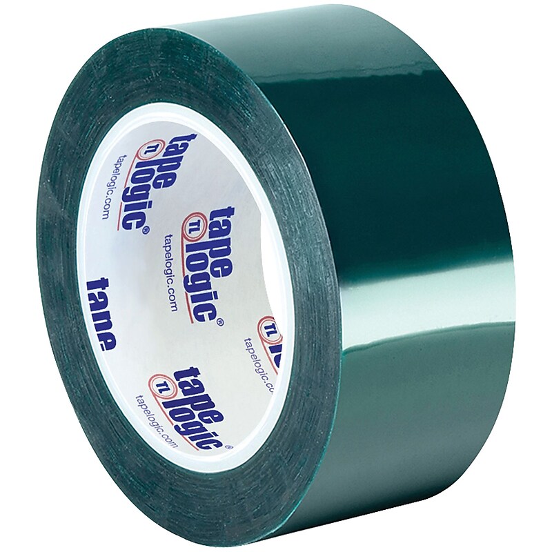 Tape Logic® PET Tape, 2" x 72 yds., Green, 2/Case (T9674002PK) image 1