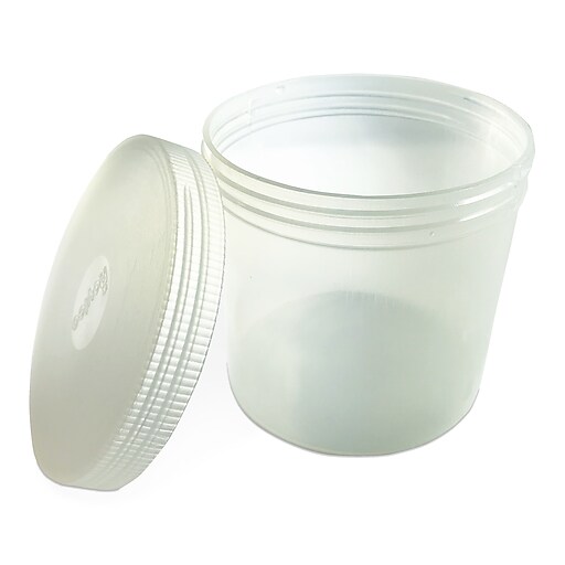 Roylco Jar It Plastic Classroom Storage Containers, 4" x 4" Clear, 4