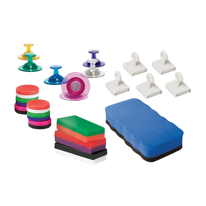 Dowling Magnets Dry Erase Whiteboard Magnets/Clips Accessories Bundle, 21/Set (DO-735501) image 1