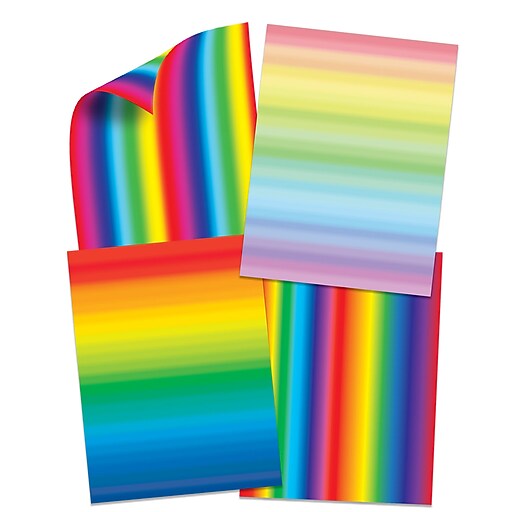 Roylco DoubleSided Rainbow Paper, 96 Sheets/Pack (R15421) Staples