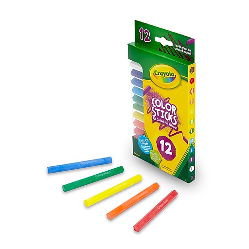 Crayola Color Stick Pencils, Assorted Colors, 12 Per Box (682312) Staples