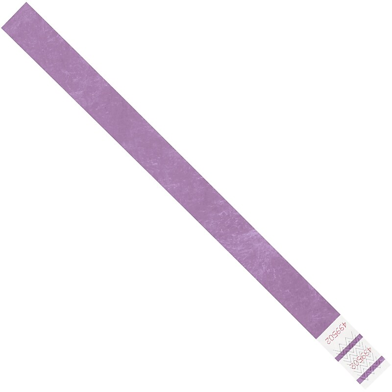 Tyvek® Wristbands, 3/4" x 10", Purple, 500/Case (WR101PL) image 1
