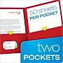 Oxford Twin Portfolio Folders, Red, 25/Box (OXF 57511)~#|#~sp64627337_sc7
