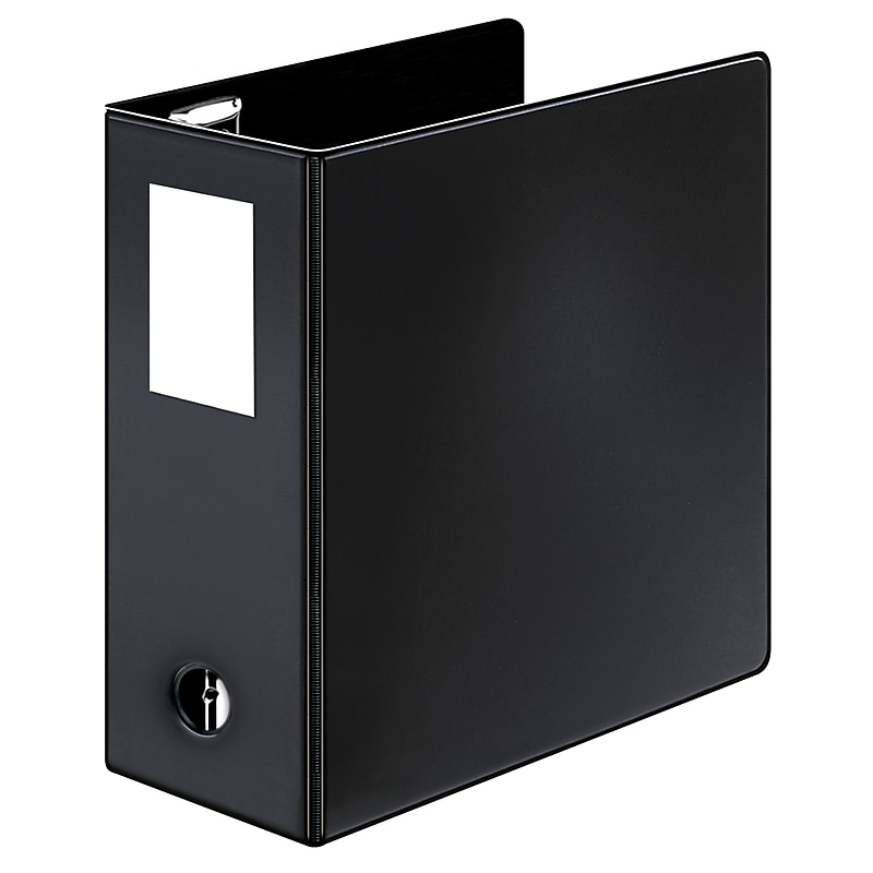 Cardinal SuperLife Heavy Duty 5" 3-Ring Non-View Binders, D-Ring, Black (14052CB) image 1