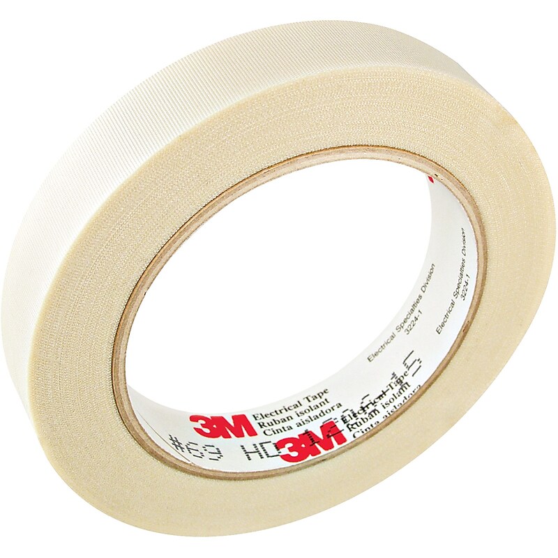 3M 69 Glass Cloth Electrical Tape, 3/4" x 22 yds., White (T9640691PK) image 1