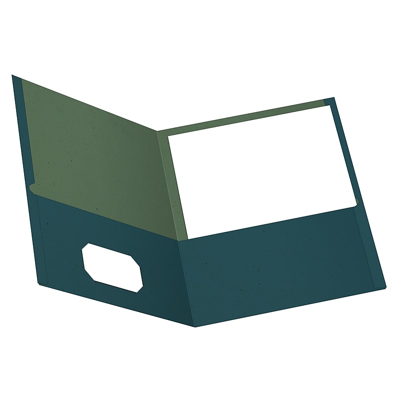 Oxford Earthwise 2-Pocket Portfolio Folders, Blue, 25/Box (OXF 78502) image 1