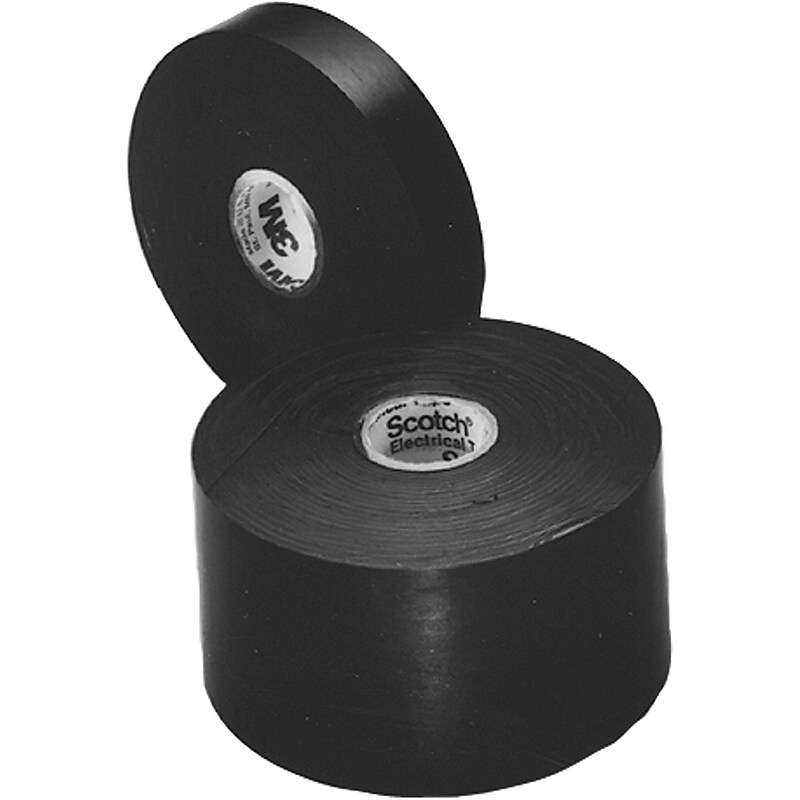 3M 130C Linerless Electrical Tape, 3/4" x 30', Black, 3/Case (T964130C3PK) image 1