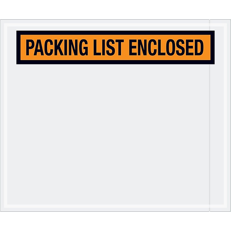 Tape Logic® "Packing List Enclosed" Envelopes, 10" x 12", Orange, 500/Case (PL434) image 1