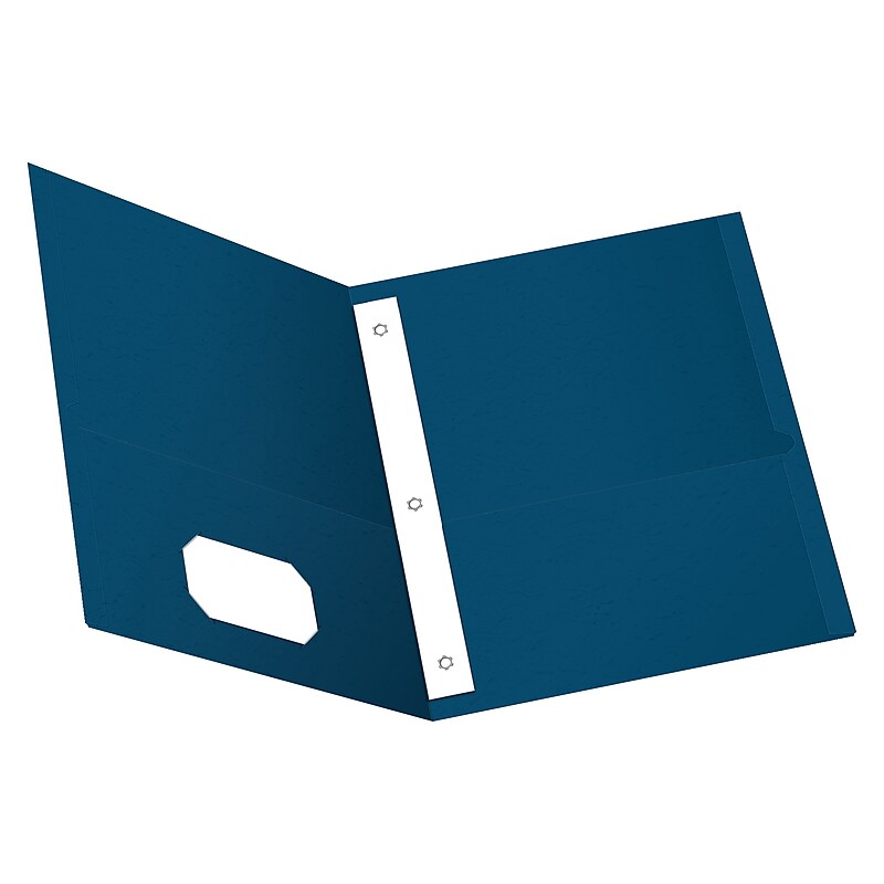 Oxford 2 Pockets Fastener Folders, Blue, 25/Box (OXF 57702) image 1