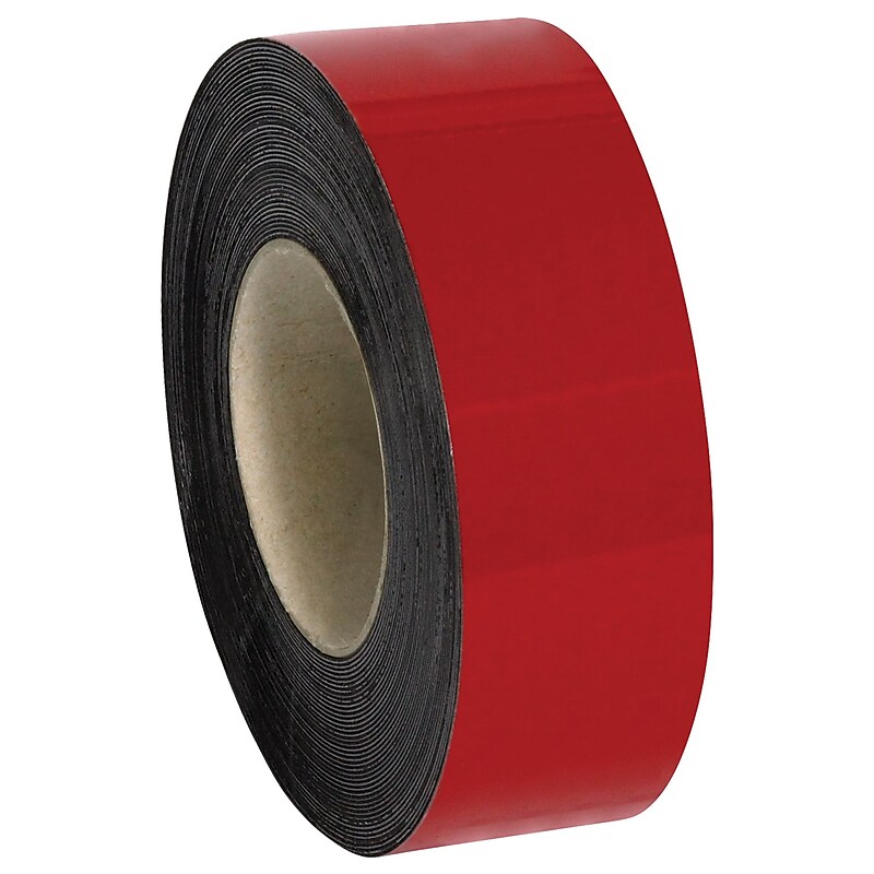 Partners Brand Warehouse Labels, Magnetic Rolls, 2" x 100', Red, 1/Case (LH148) image 1