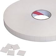 Tape Logic® Removable Double Sided Foam Squares, 1/32" Thick, 1/2 X 1/2", White, 1296/Roll (T95227)
