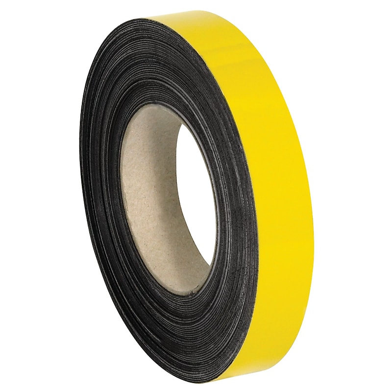 Partners Brand Warehouse Labels, Magnetic Rolls, 1" x 100', Yellow, 1/Case (LH139) image 1