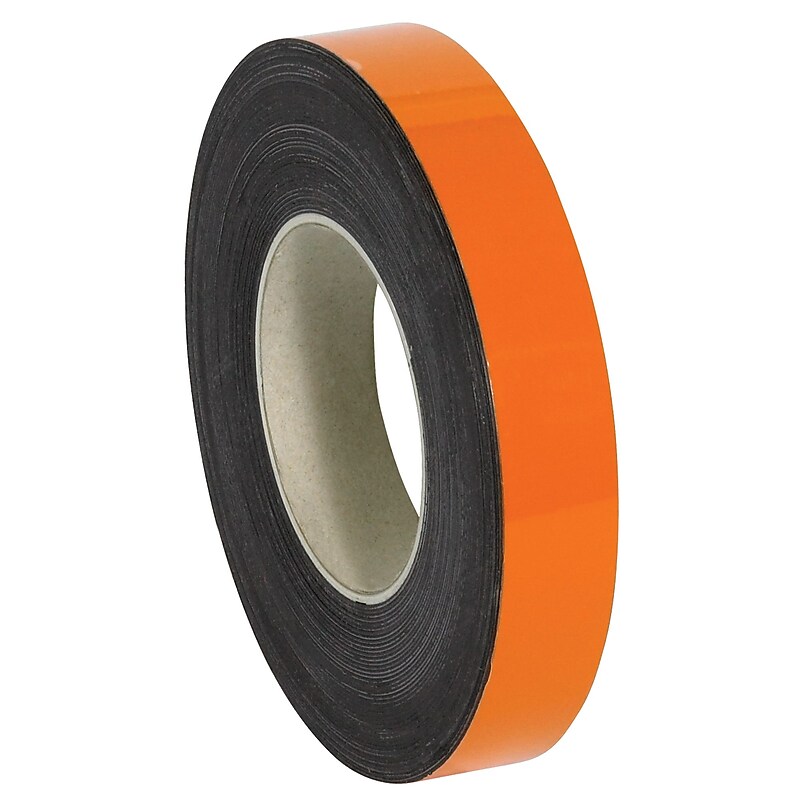 Partners Brand Warehouse Labels, Magnetic Rolls, 1" x 100', Orange, 1/Case (LH154) image 1