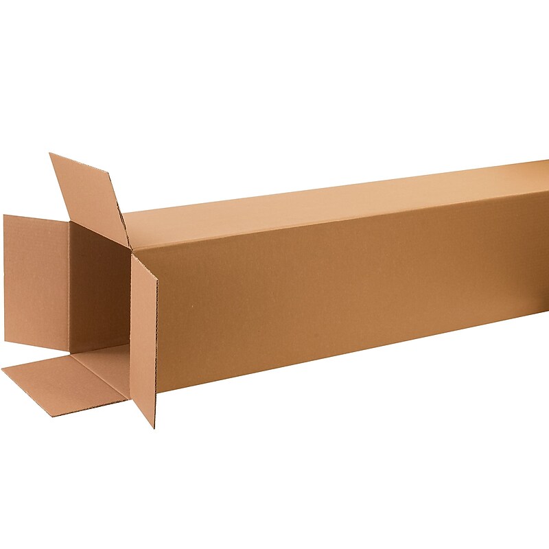 10" x 10" x 72" Shipping Boxes, 32 ECT, 15/Bundle (101072) image 1