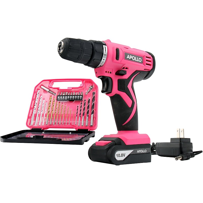 Apollo Tools 10.8V Lithium-Ion Cordless Drill with 30-Piece Accessory Set (DT4937P) image 1