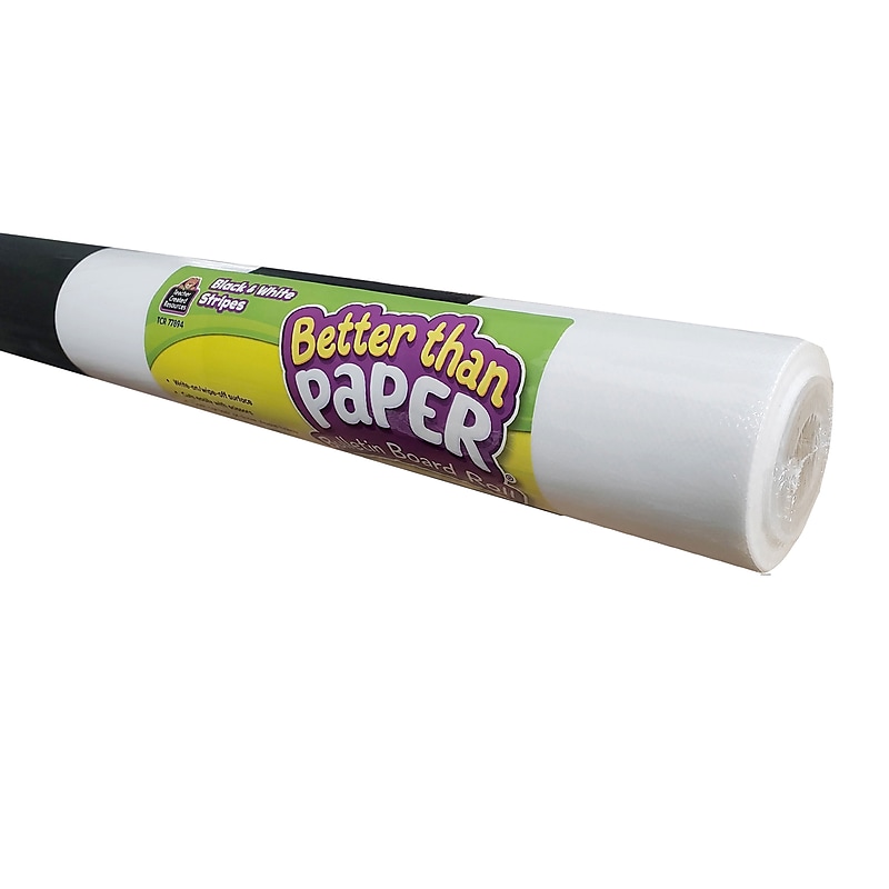 Teacher Created Resources® Black & White Stripes Better Than Paper Bulletin Board Roll, 4/Carton (TCR32326) image 1