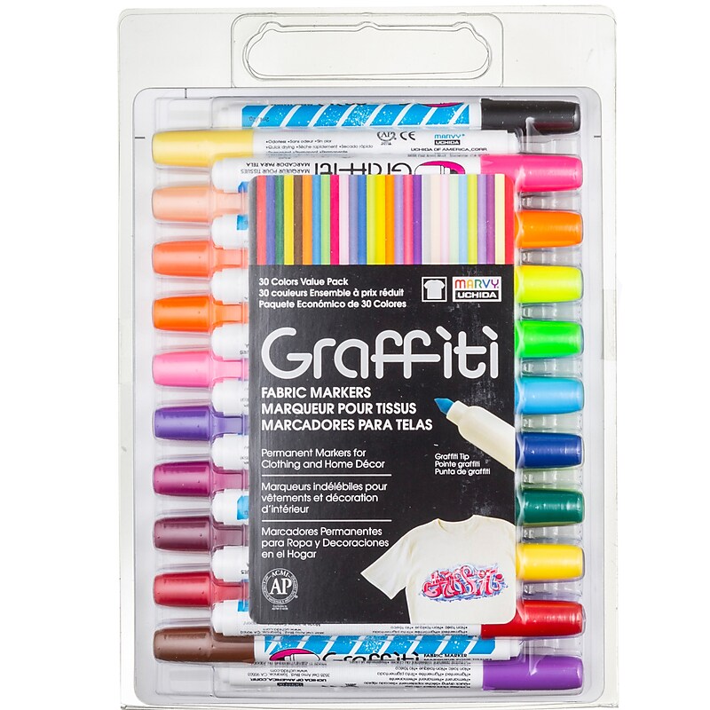 Uchida Graffiti Fabric Markers, 30/Pack (UCH56030A) image 1