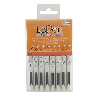 Uchida® LePen Drawing Pens, Set of 8 (UCH41008A)