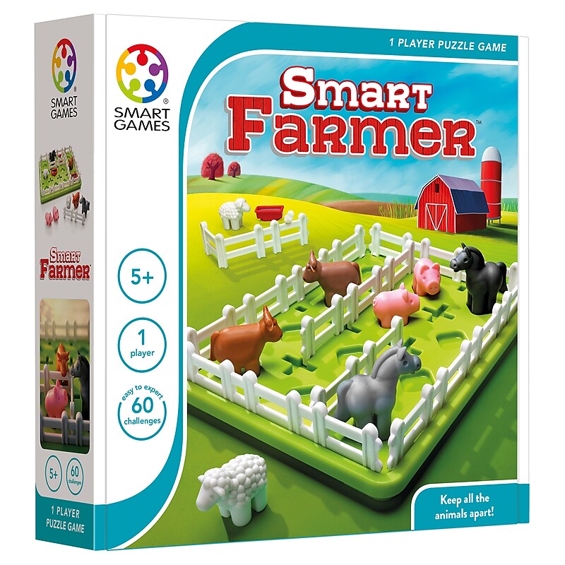 SmartGames Smart Farmer Puzzle Game, Grades K+ (SG-091) image 1