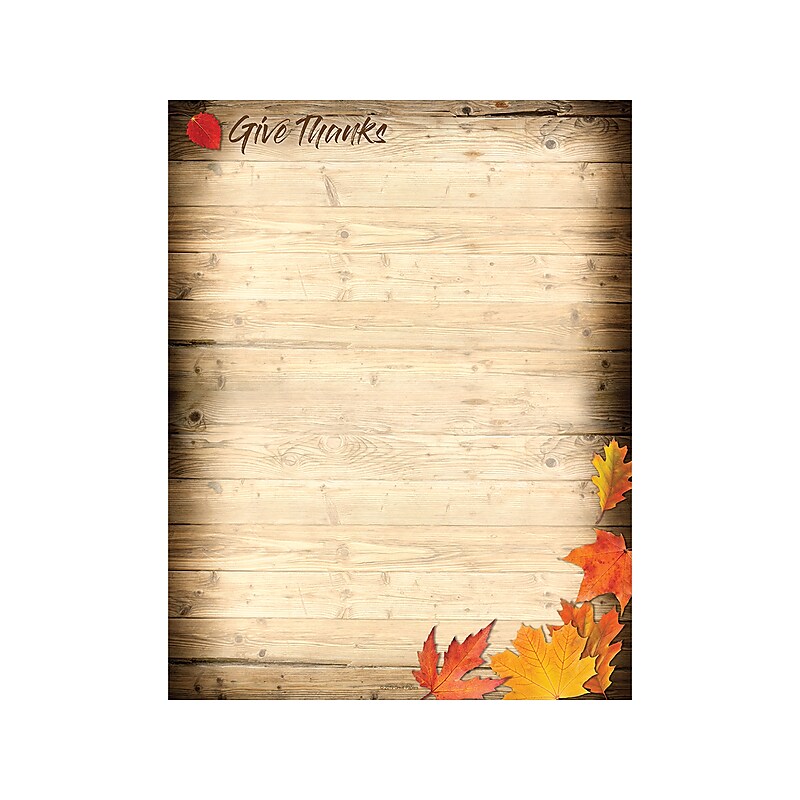 Great Papers! Give Thanks Holiday Letterhead, Multicolor, 80/Pack (2019097) image 1