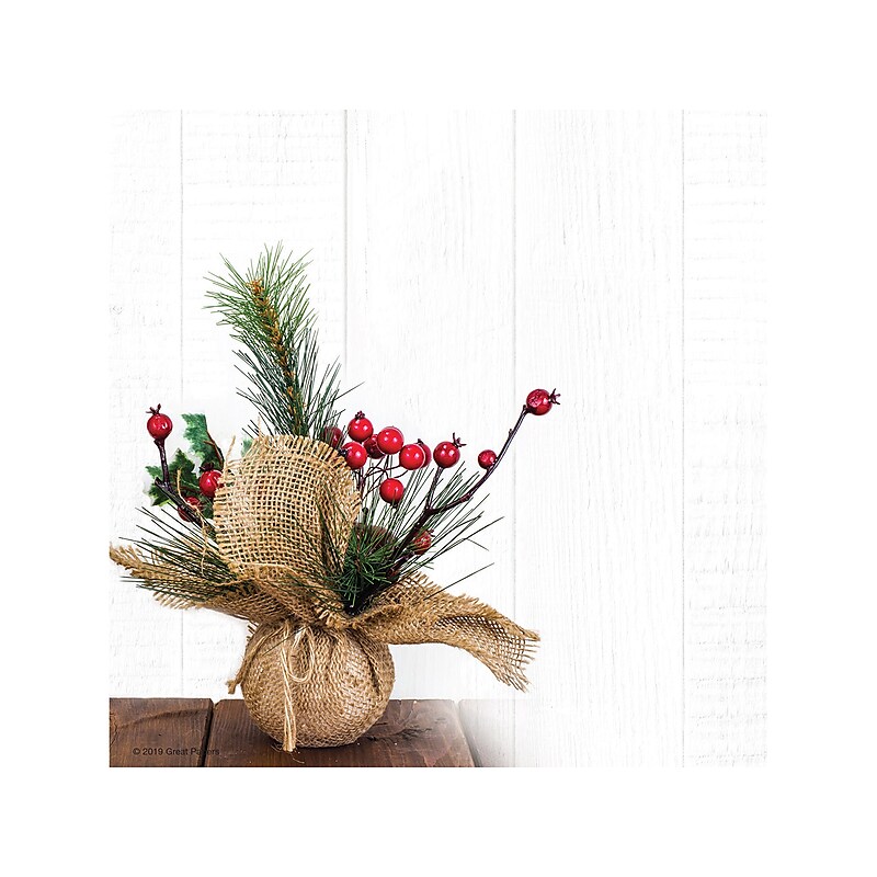 Great Papers! Burlap & Berries Holiday Letterhead, Multicolor, 80/Pack (2019121) image 1