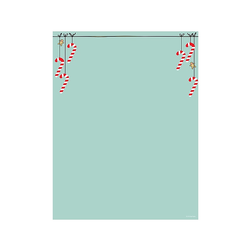 Great Papers! Minty Candy Cane Holiday Letterhead, Mint, 80/Pack (2019107) image 1